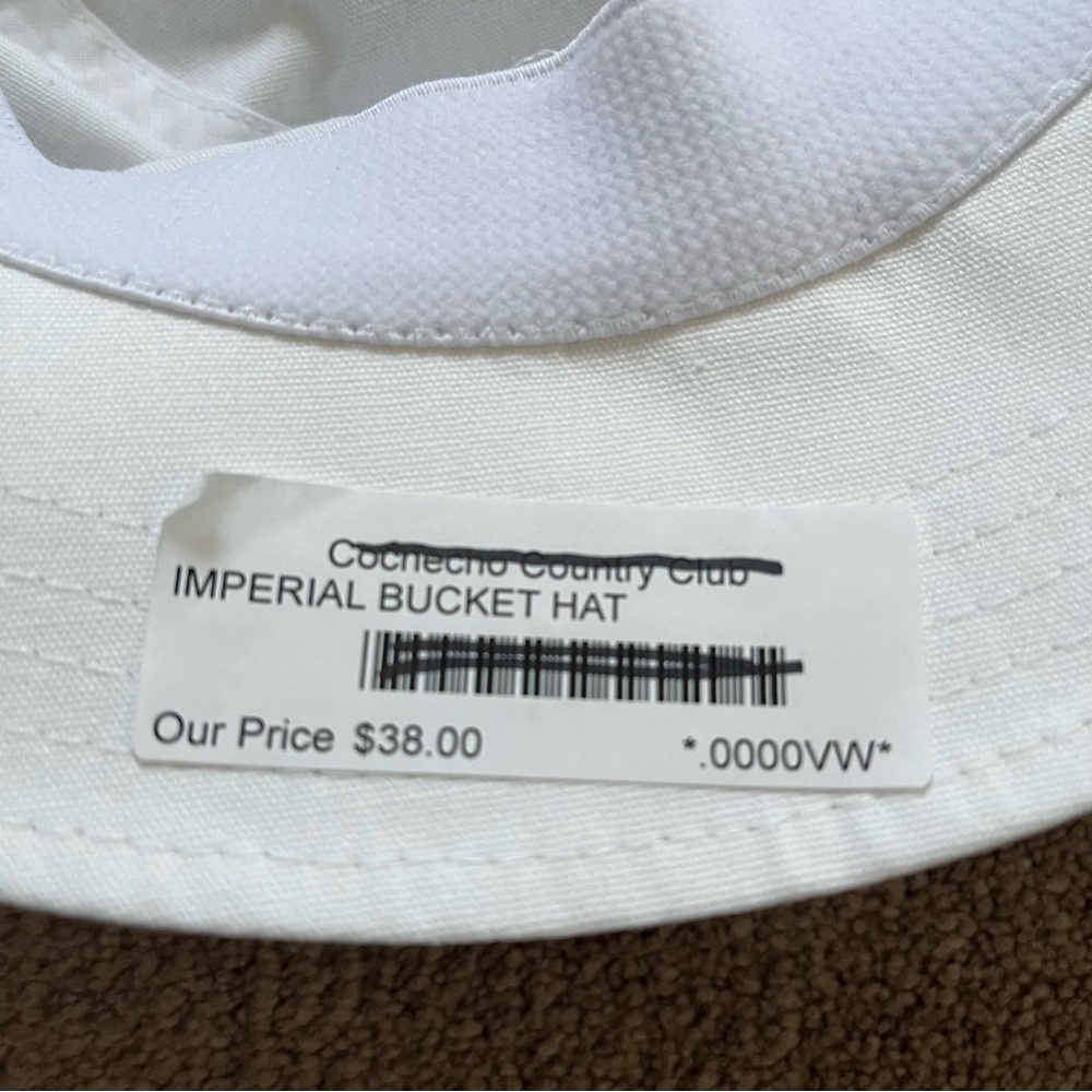 NWT Imperial Cochecho Country Club 100 Year Bucket Hat with Ribbon - Picture 6 of 14